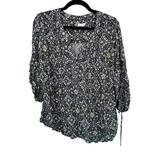 Westport Blue & Green Patterned 1/2 Sleeve Blouse - 2X - Picture 1 of 7